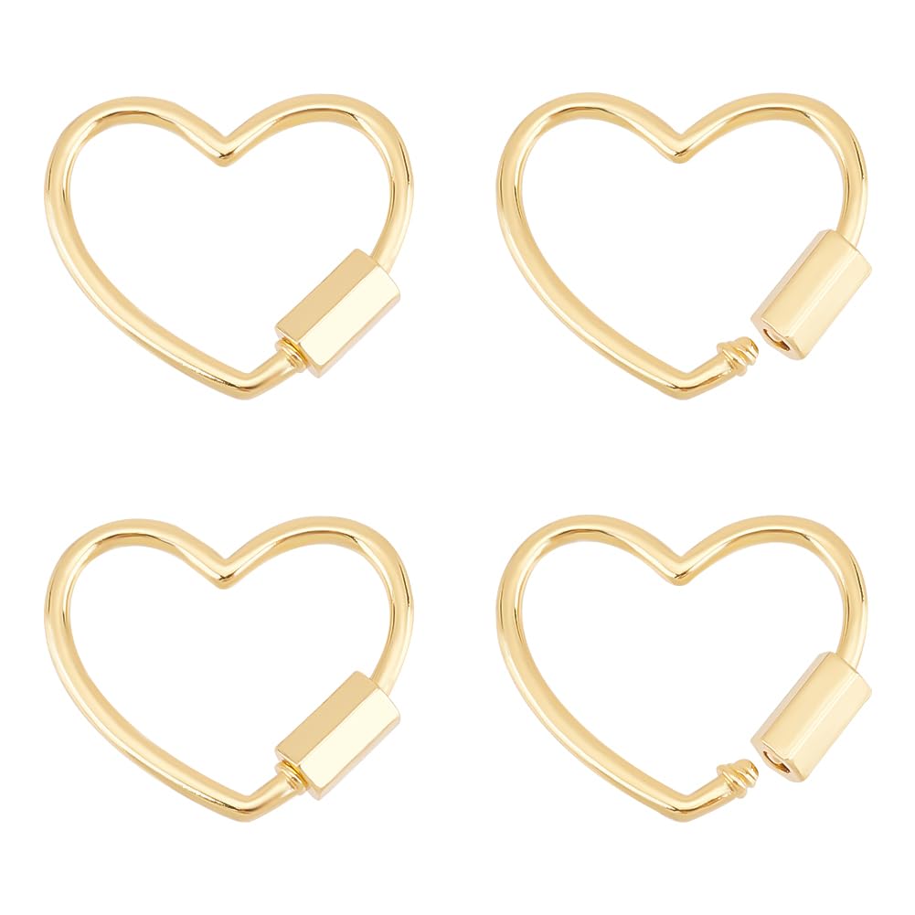Amazon.com: UNICRAFTALE 4Pcs Metal Screw Carabiner Golden Heart